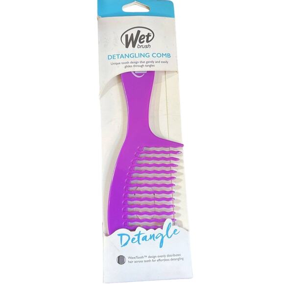 WET Detangling Comb Wave Tooth glides through tangles - Picture 1 of 3